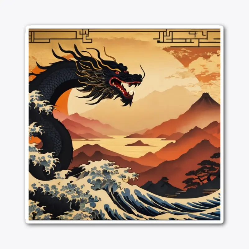 Dragon Over the Ocean Mountain